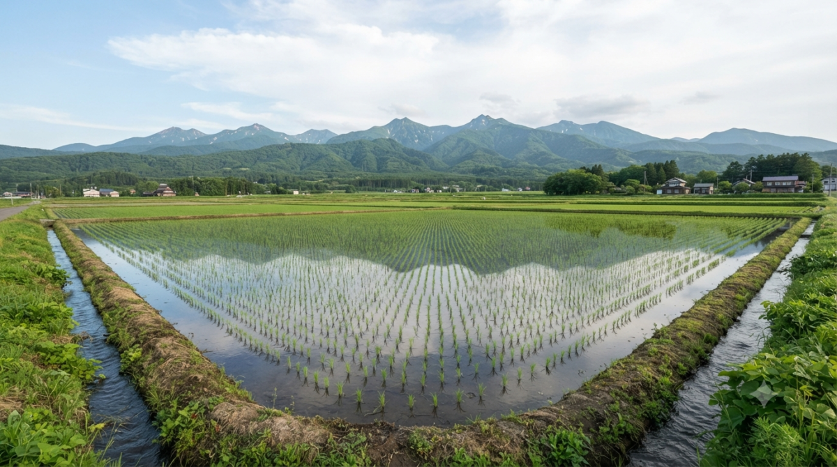 鈴木サンプル農場の田んぼ写真